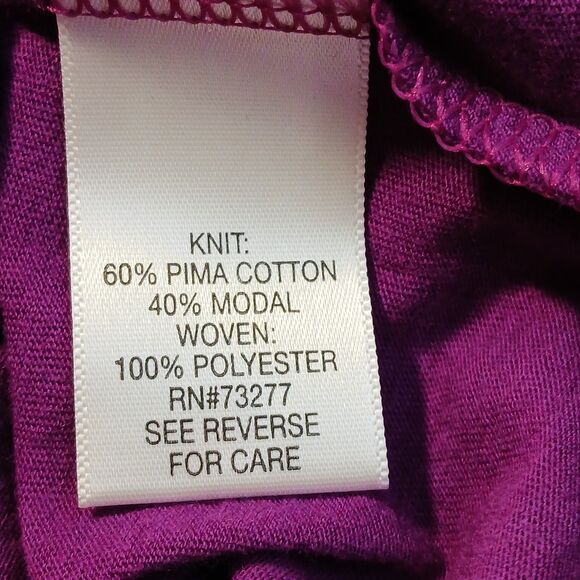 Elle Purple Bow Detail Round Neck Sleeveless Top Medium EL20027 New - Picture 7 of 9